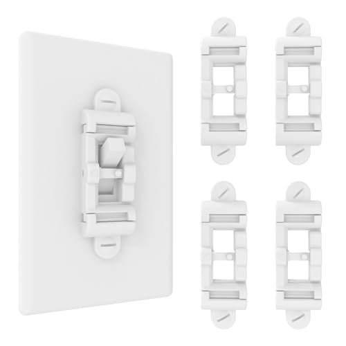 WISEFAM Light Switch Guard 4PK, Child Proof Toggle Cover, Keeps L - WISEFAM Official Product View 1