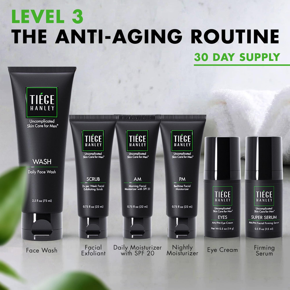 Tiege Hanley Anti Aging Men s Skin Care Set 30 Day 6 Piece - Tiege Hanley Official Imagery - 3