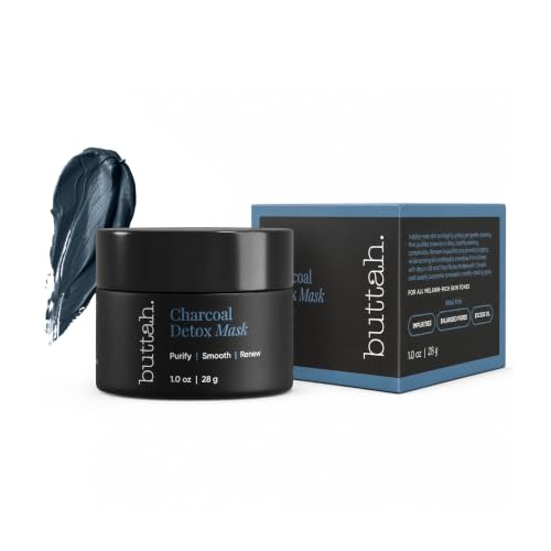 Buttah Skin Charcoal Detox Mask - Activated Charcoal & Rose - Product Imagery