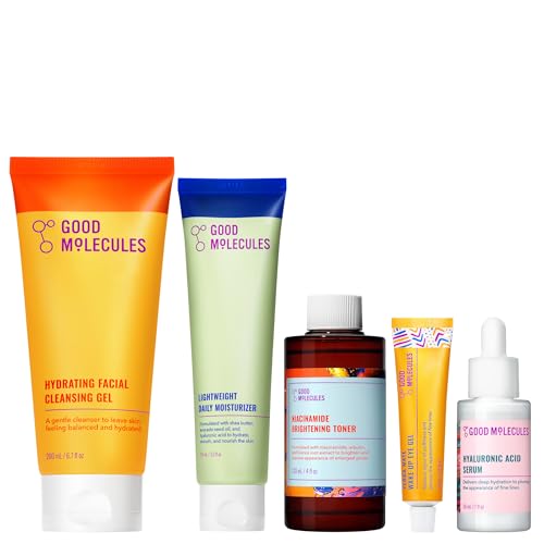 Good Molecules Daily Skincare Routine Set with Hydrating Facial - Product Imagery