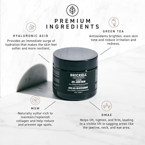 Brickell Men's Revitalizing Anti-Aging Cream For Men, Anti - Product Imagery