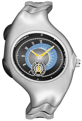 MASTOP Futuristic Quartz Metal Wrist Watch for Men and Women, - Product Imagery