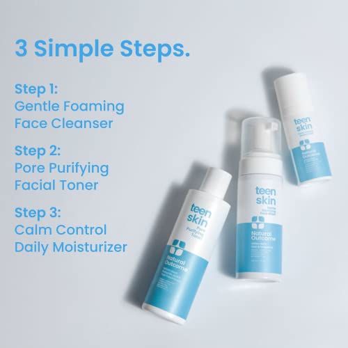 Teen Skin Care Kit 3-Step | Acne Face Wash Skin Care Regimen | - Product Imagery