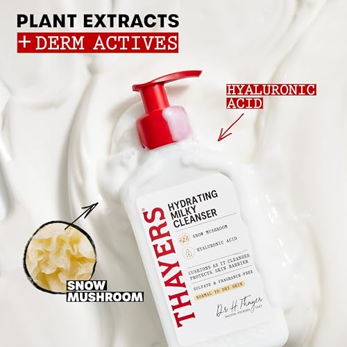 Thayers Milky Hydrating Face Cleanser with Snow Mushroom and - Product Imagery
