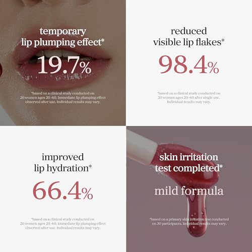 NOONI Korean Lip Oil - Applecranberry - Plumping Tinted Lip Gloss - Product Imagery