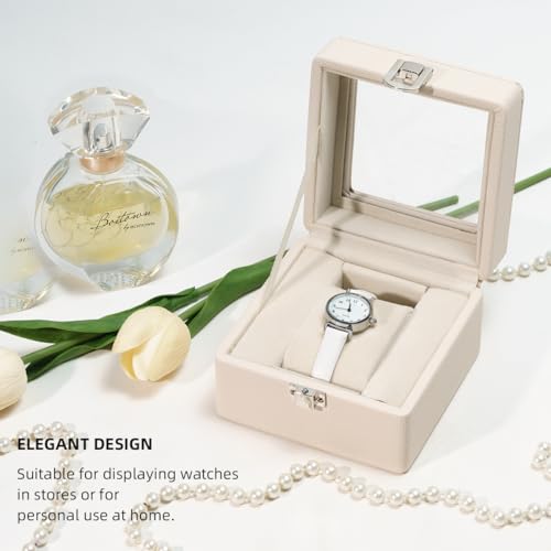 Watch Box, 1 Slot Watch Display Case for Men & Women, Removable - Product Imagery