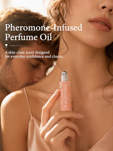 PUREAMOR Pink Guava Perfume Oil for Women, Pheromone Infused - Product Imagery