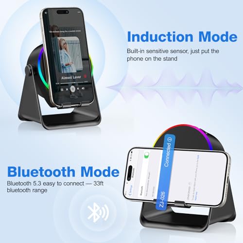 TARKARI Wireless Induction Speaker, 5 in 1 Bluetooth Speaker, - Product Imagery