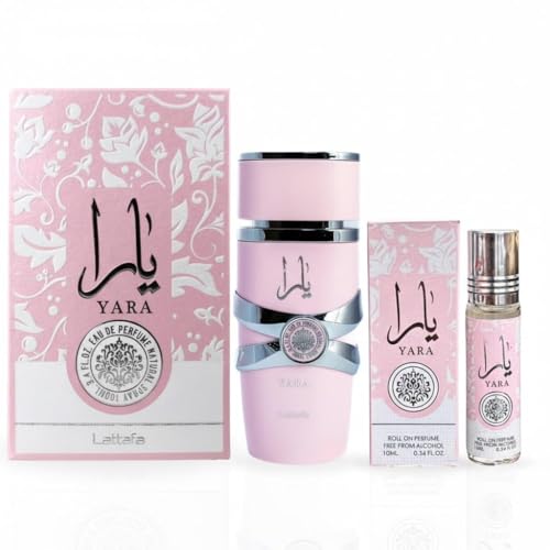 Lattafa Yara 2-piece Fragrance Bundle for Women (3.4 Oz Eau de - Product Imagery