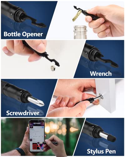12 in 1 Tactical Pen, Self Defense Pen Multitool Gifts for Men, - Product Imagery