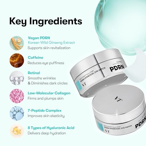 VT COSMETICS PDRN Hydrogel Eye Patch (60 Patches / 30 Pairs) - Product Imagery