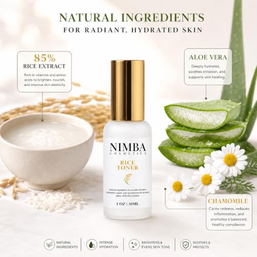 2 in 1 Rice Toner and Face Mist with B Vitamins and Minerals for - Product Imagery