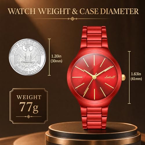 Letoff Women's Watch Interchangeable Metal Strap (No Tools - Product Imagery