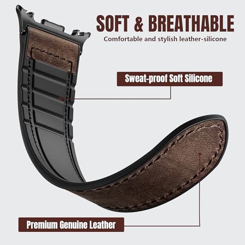 Magnetic Leather Band Compatible with Galaxy Watch 9 8 Band 40mm - Product Imagery