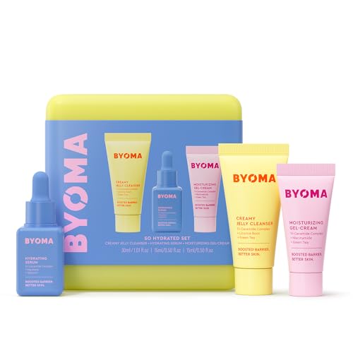 BYOMA So Hydrated Set – Jelly Cleanser, Hydrating Serum, Gel - Product Imagery