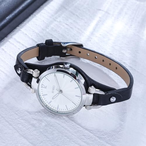 BUREI Women Watches Simple Leather Strap Watch Analog Quartz - Product Imagery