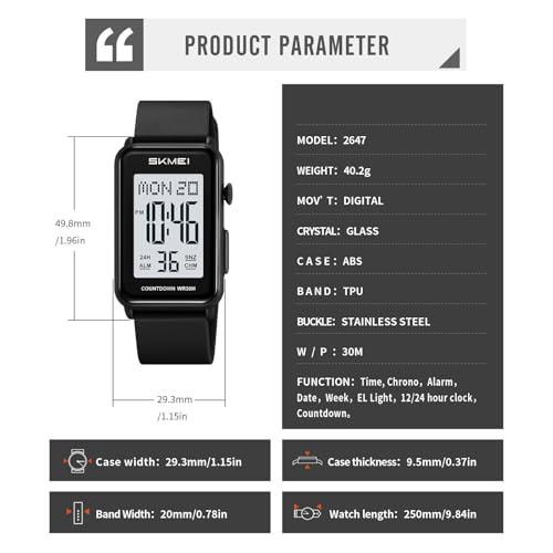 Gosasa Fashion Women’s Men's Digital Big Numbers LED Watches - Product Imagery