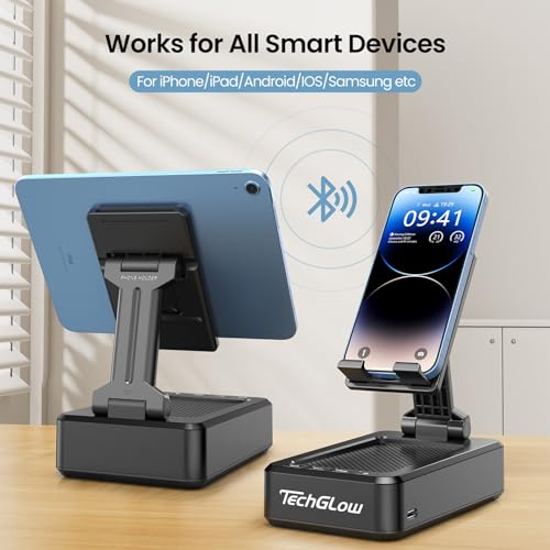 Gifts for Men Foldable Cellphone Stand with Bluetooth Speaker - Product Imagery