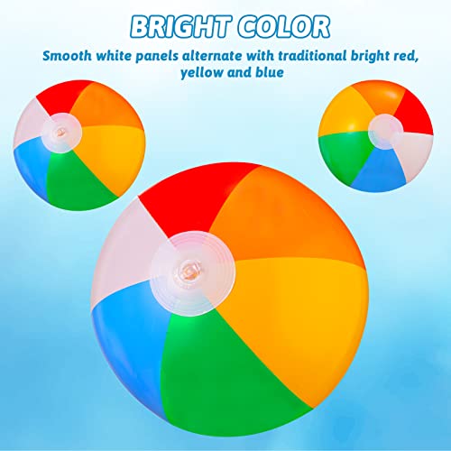 SCIONE Beach Balls Bulk 12 Pack - 9" Inflatable Swimming Pool - Product Imagery