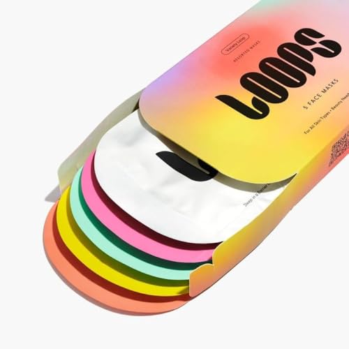 LOOPS Variety Loop Kit - Hydrogel Korean Face Masks, 5 Masks - Product Imagery