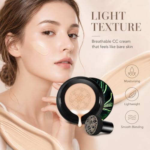 Moisture Air Cushion CC Cream with Mushroom Puff, Natural Color - Product Imagery
