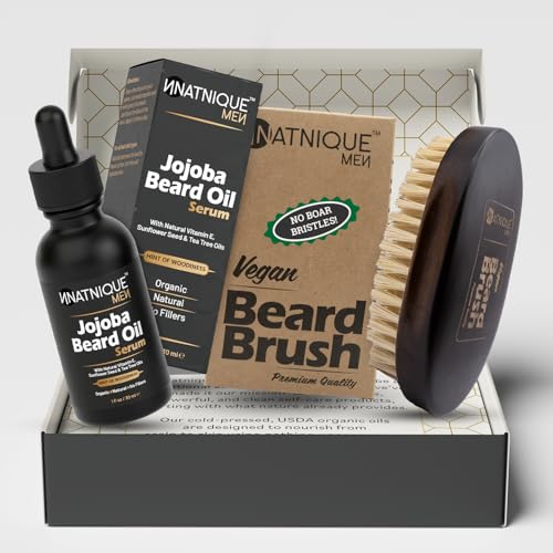 Beard Care Gift Set Organic Jojoba Beard Conditioner with - Natnique Official Imagery - 1