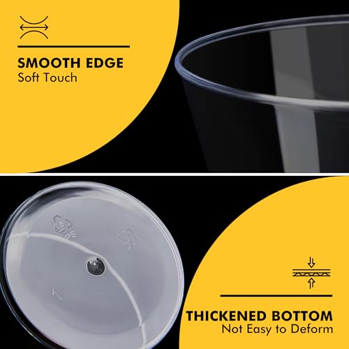 RACETOP 200 Pack 9 oz Clear Plastic Cups for Party - Product Imagery
