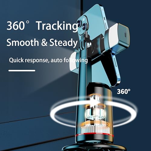 MQOUNY Auto Face Tracking Phone Holder, 360° Rotation Face Body - Product Imagery