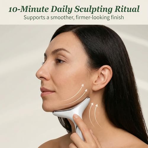 Eden & Elm - Face & Neck Sculpting Massager – 7 Color LED Beauty - Product Imagery