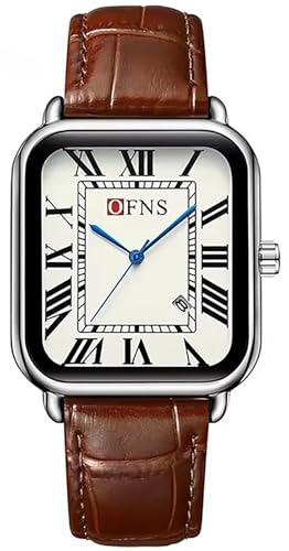 Men Women Retro Square Quartz Watch Business Casual Roman - Product Imagery