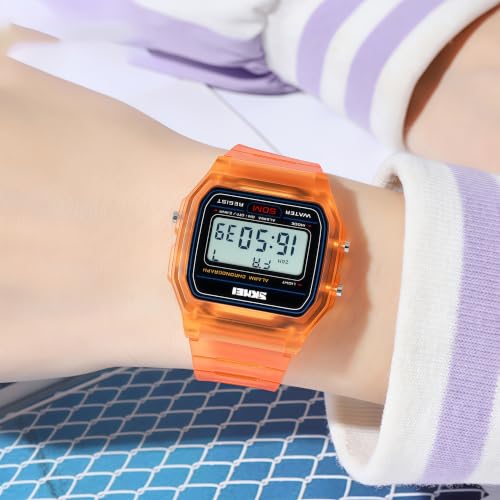 Gosasa Unisex Digital Sports Watch Classic Transparent Color PU - Product Imagery
