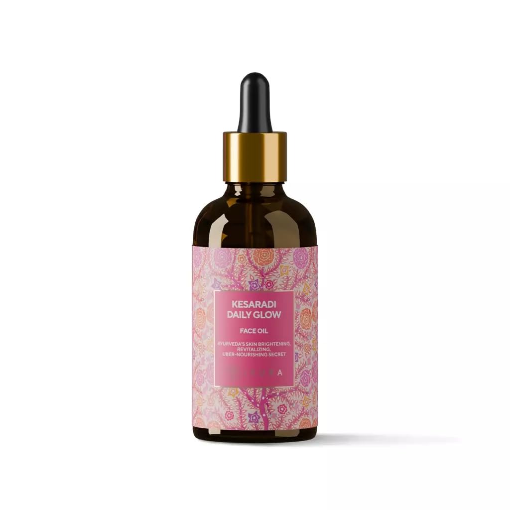 iYURA Kesaradi face oil by The Ayurveda Experience with saffron, natural ingredients, and a dropper bottle for brighter skin.