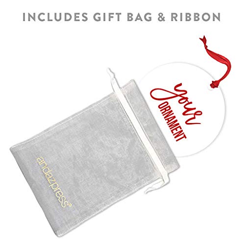Funny Round Metal Christmas Ornament, I'm Dreaming of a White - Product Imagery