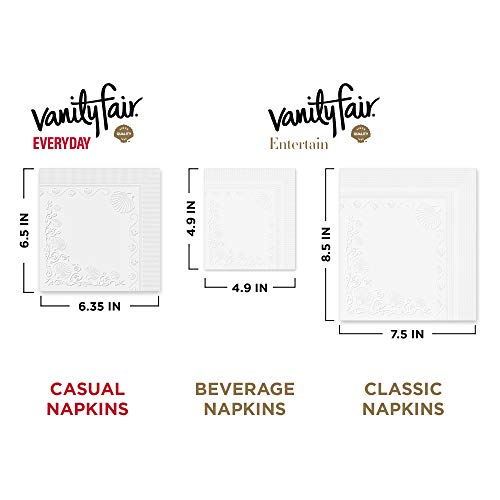 Vanity Fair Entertain Disposable Napkins, 40 Count Paper - Product Imagery