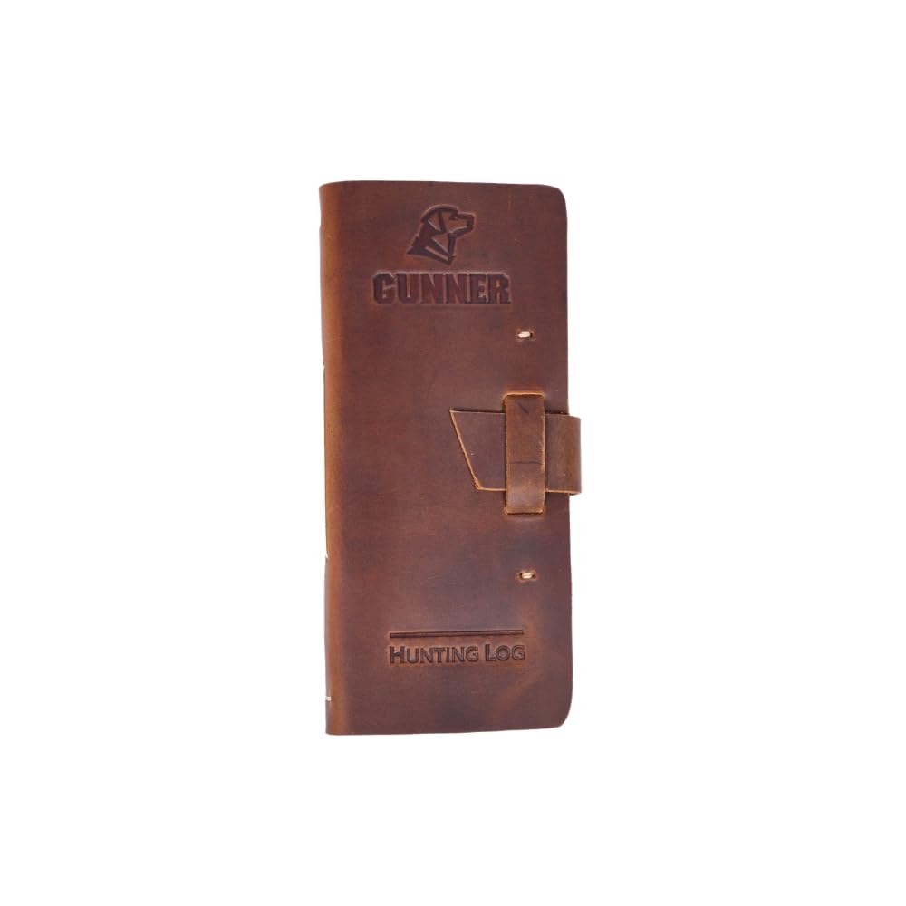 GUNNER Hunting Log Journal Notebook Premium Leather Field - Premium Selection Official Imagery - 2
