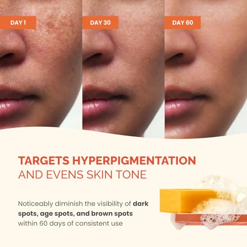 PLANTIFIQUE Kojic Acid and Turmeric Soap for Dark Spots, Lab - Product Imagery