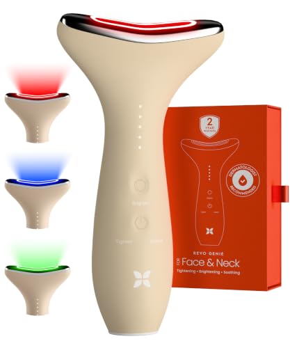 REVO Genie Facial Massager for Face and Neck, LED Beauty Device - Product Imagery