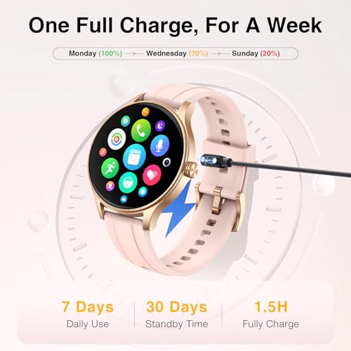 Fitpolo Smart Watch for Women Android & iPhone (2 Bands Sakura - Product Imagery
