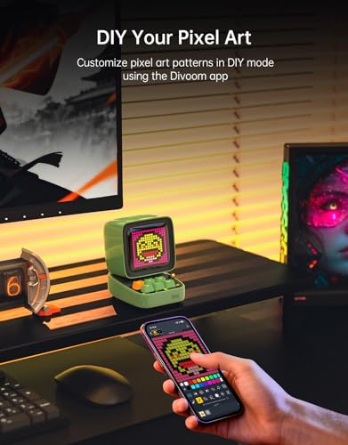 Divoom Ditoo Retro Pixel Art 15W Bluetooth Speaker,Cute Speaker - Product Imagery