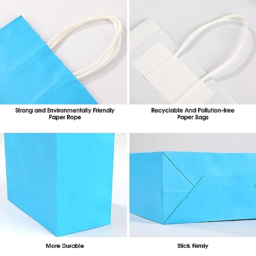 XPCARE 32Pcs Paper Gift Bags 5.25x3.25x8.25'' Kraft Paper Party - Product Imagery