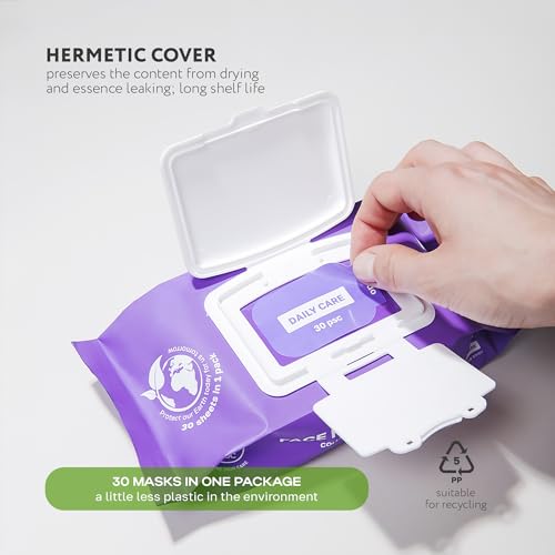 Korean Collagen Face Mask Set - 30-Pack Premium Sheet Masks with - Product Imagery