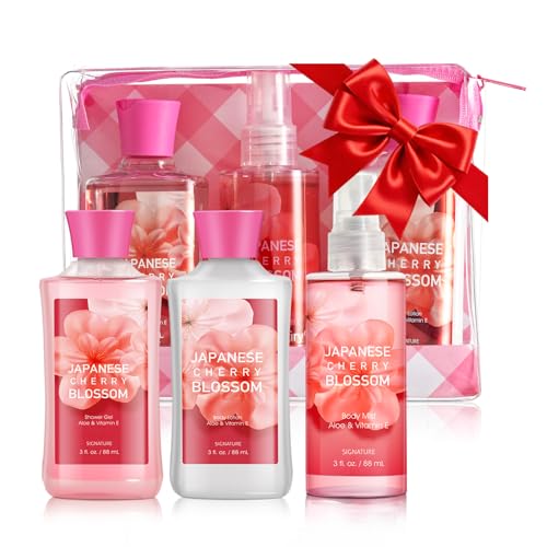 Japanese Cherry Blossom Bath Set for Women Shower Gel Lotion - Premium Selection Official Imagery - 1