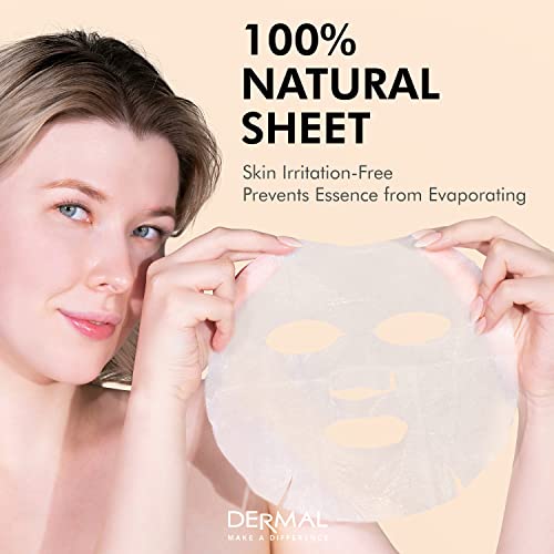 DERMAL 32 Collagen Korean Essence Sheet Mask Variety Pack, A+B - Product Imagery
