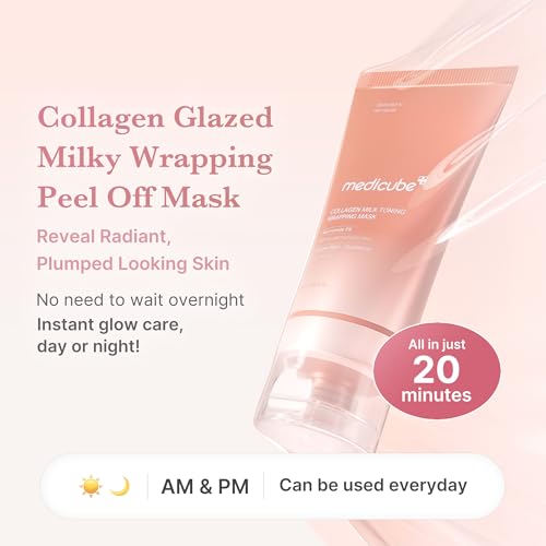 medicube Wrapping Mask Collagen Glazed Milky Glow - Daytime Peel  - Product Imagery