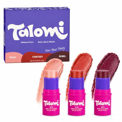 Natural Makeup Sticks for Girls Dermatologist Tested 3 Piece - TALOMI Official Imagery - 1
