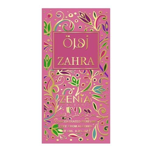 Zenia Zahra Perfume Oil Roll-On – 6ml / 0.2oz | Long Lasting - Product Imagery