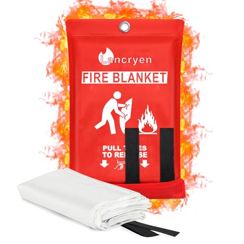 Lancryen Emergency Fire Blanket, Fire Extinguisher Blanket, Fire - Product Imagery