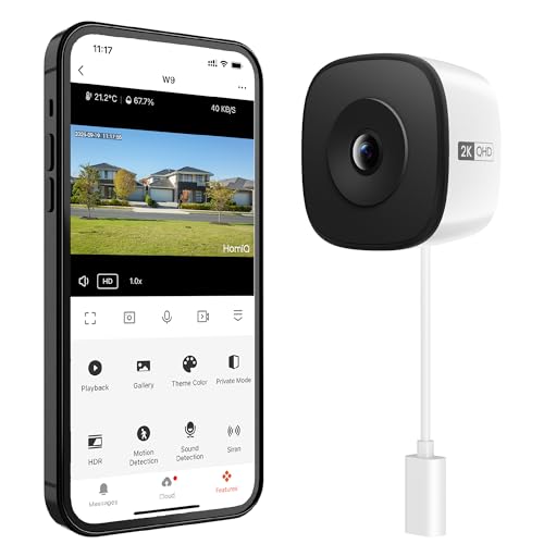 Window Security Camera 3MP 2K, Indoor WiFi Cameras 2.4GHz/5GHz - Product Imagery