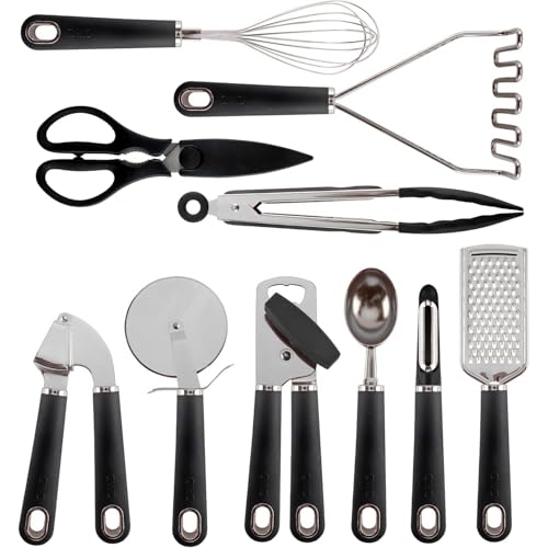 COOK WITH COLOR Kitchen Gadget Set Stainless Steel Utensils with - Product Imagery
