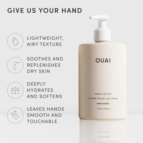 OUAI Hand Lotion - Hydrating Lotion for Dry Skin (16 Fl Oz) - Product Imagery